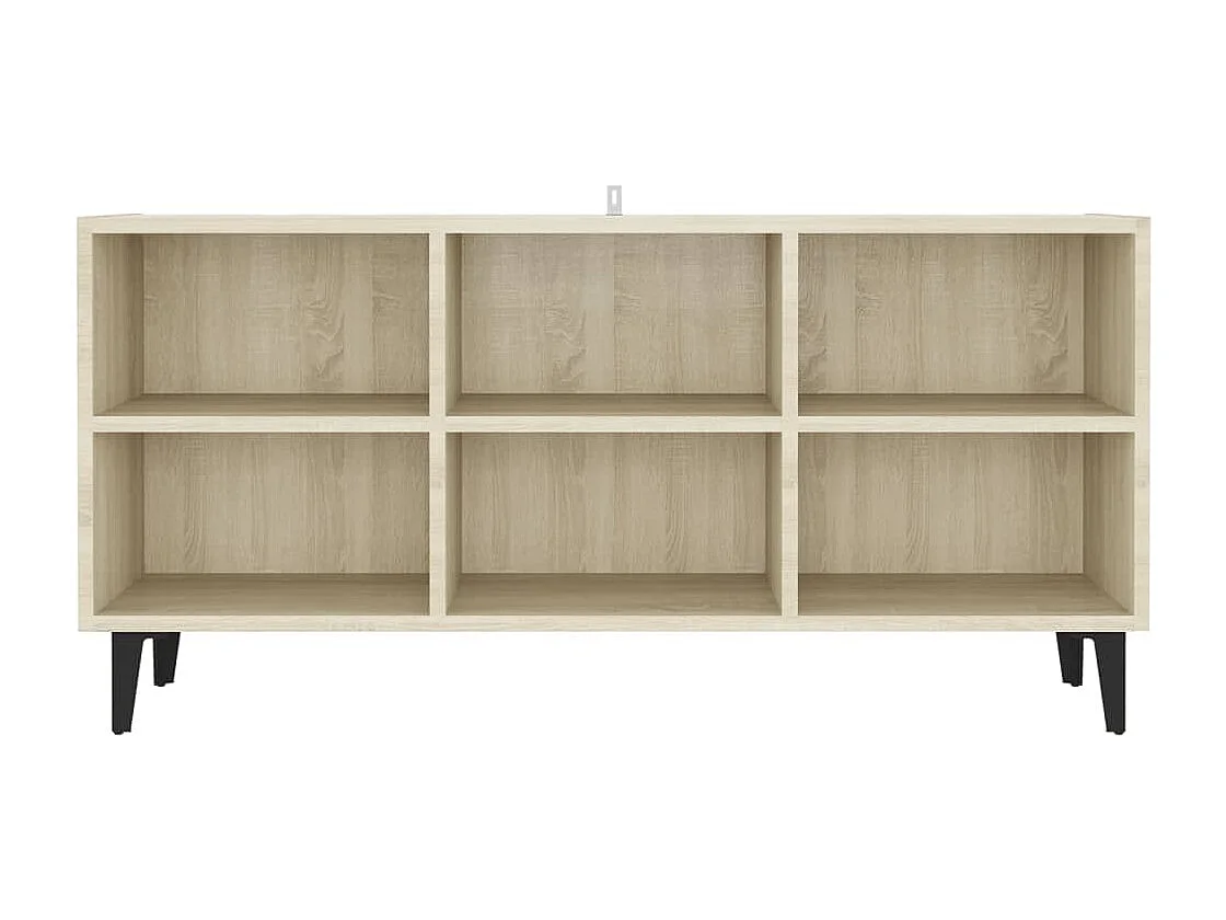 Tv-meubel met metalen poten 103,5x30x50 cm sonoma eikenkleurig