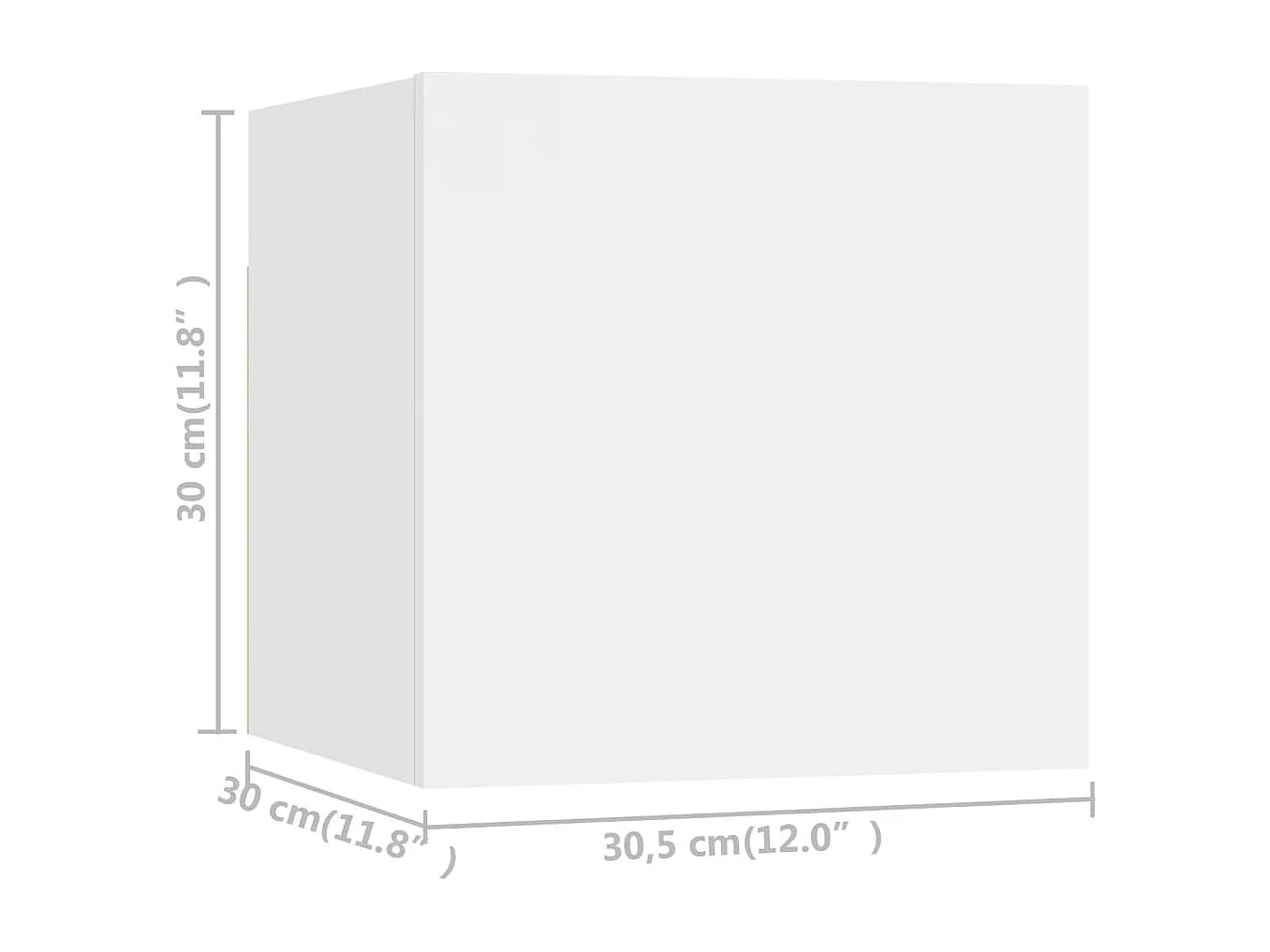 5-delige Tv-meubelset bewerkt hout wit