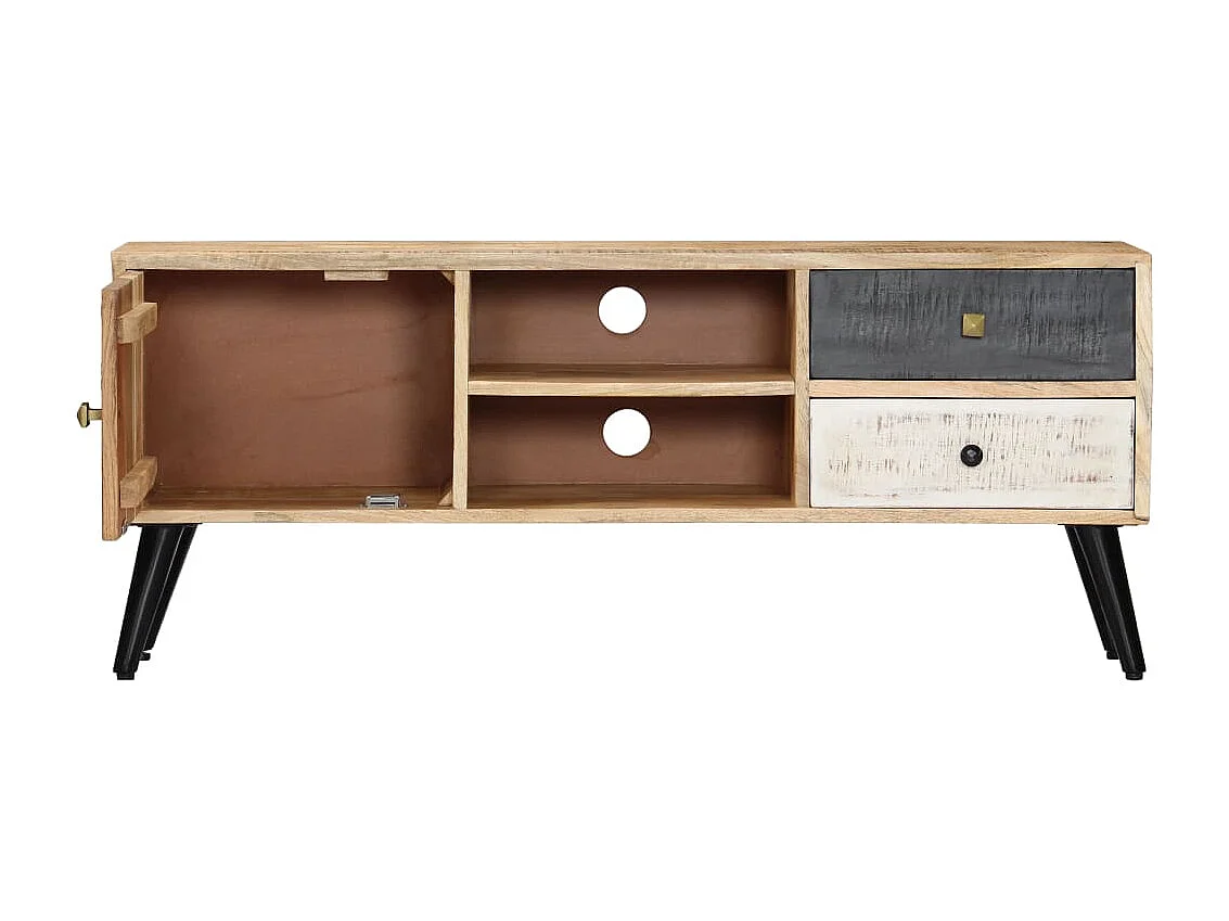 Mueble para TV de madera maciza de mango 115x30x47 cm