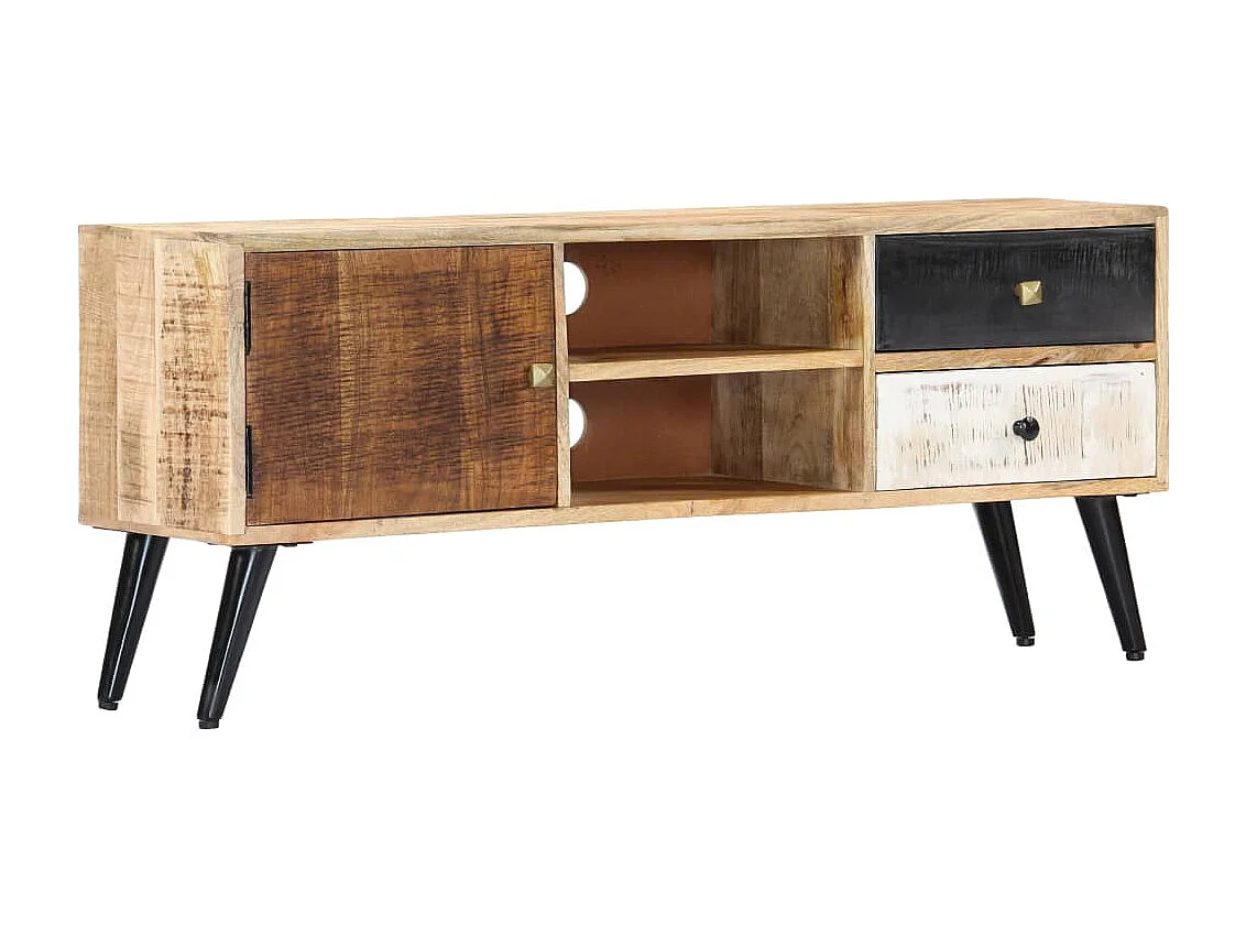 Meuble TV 115 x 30 x 47 cm Bois massif de manguier