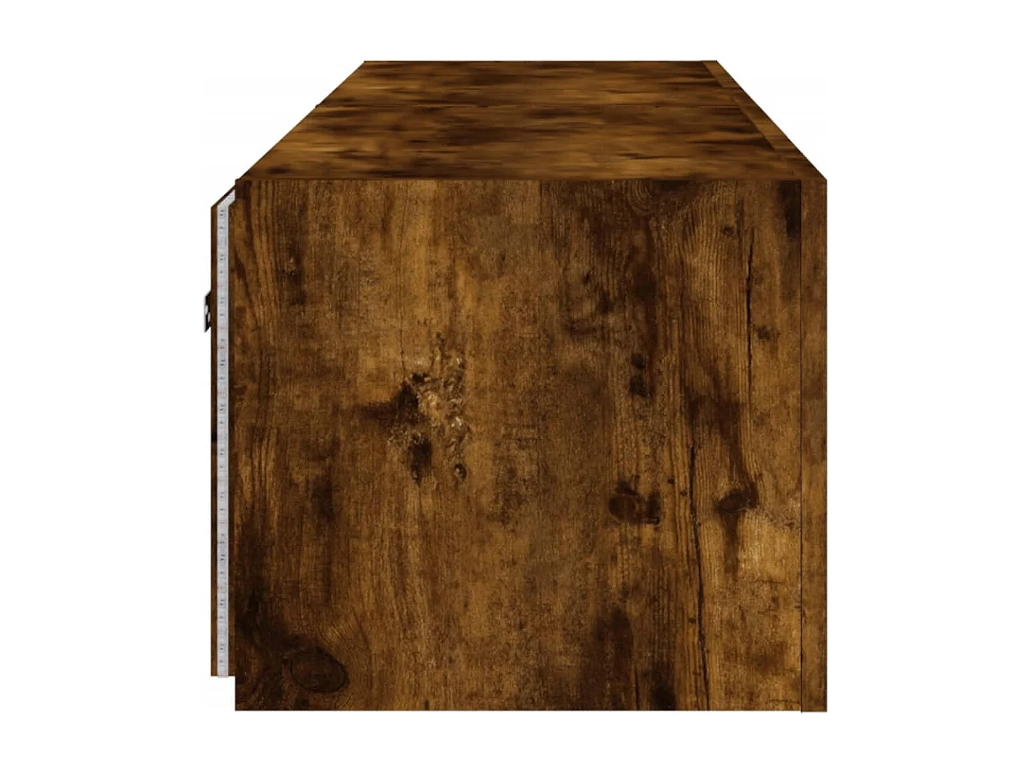 Meubles TV muraux et lumières LED 2pièces chêne fumé 80x35x31 cm