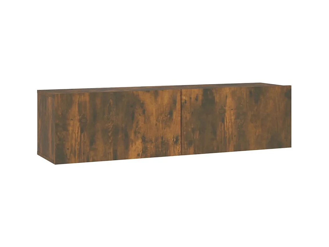 Tv-wandmeubel 120x30x30 cm bewerkt hout gerookt eikenkleurig