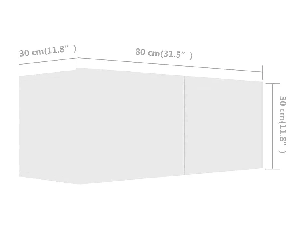Ensemble de meuble TV 4 pièces Blanc Aggloméré