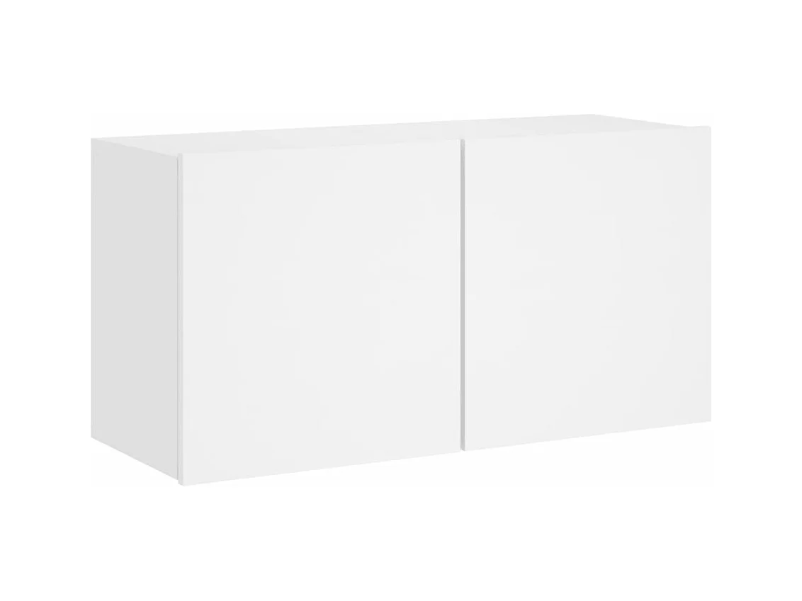 Meuble TV mural blanc 80x30x41 cm
