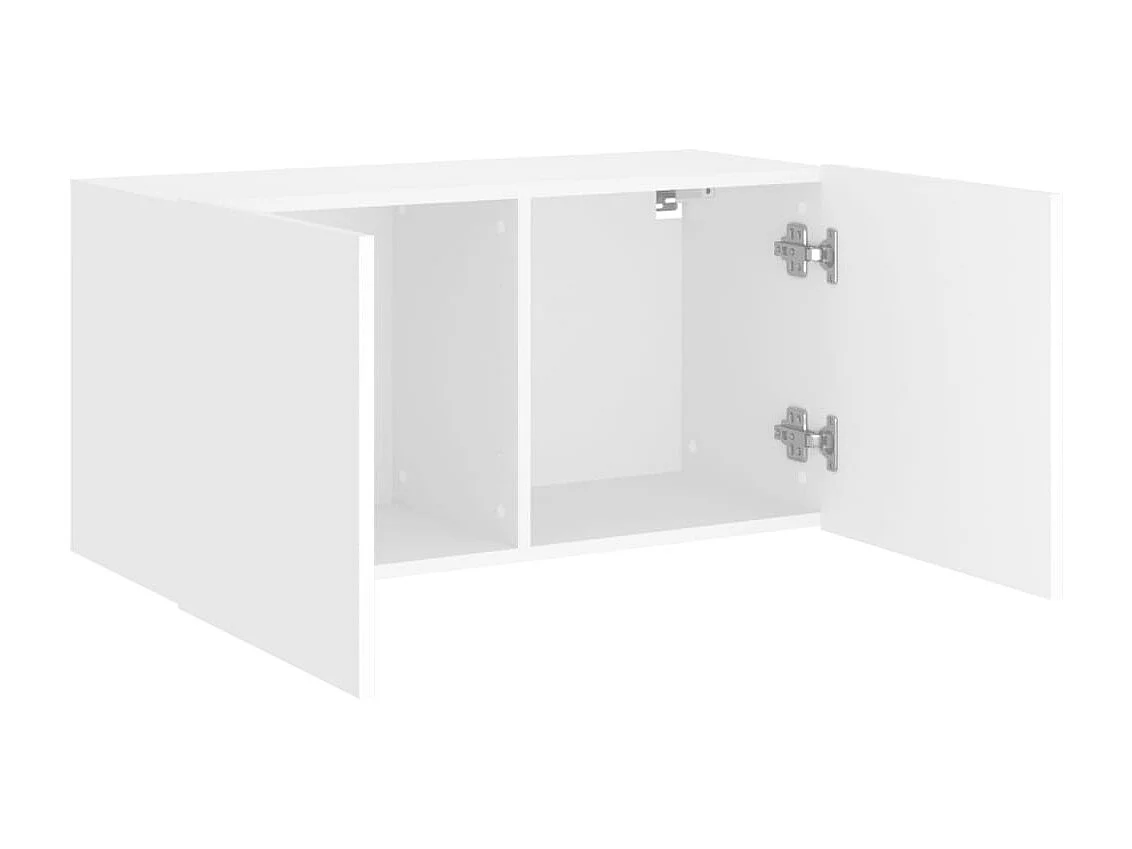 Meuble TV mural blanc 80x30x41 cm