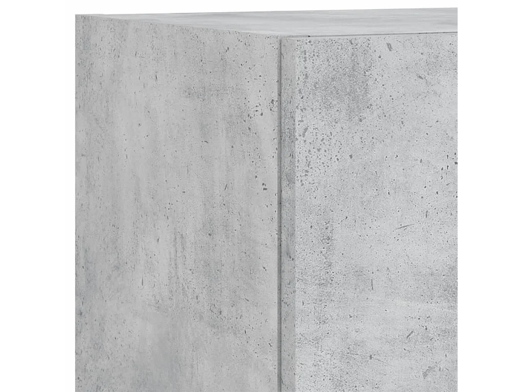 Unités murales TV avec LED 5 pièces gris béton bois d'ingénierie