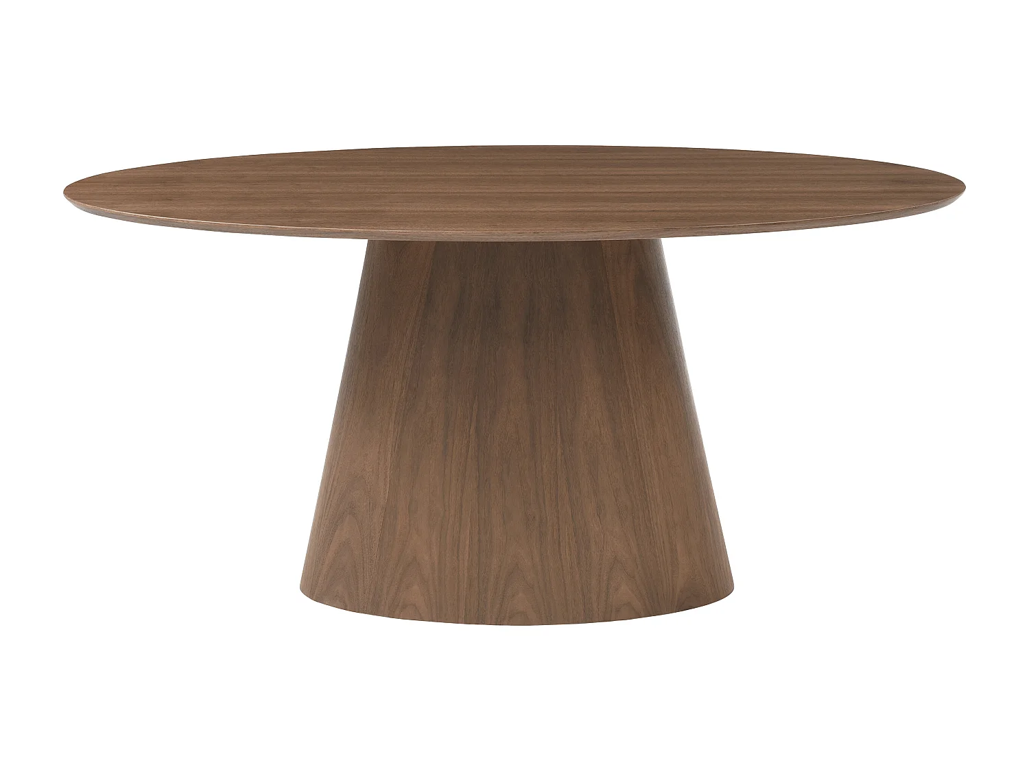 Mesa de comedor 6 personas chapado nogal - Natural oscuro - ANTELADA