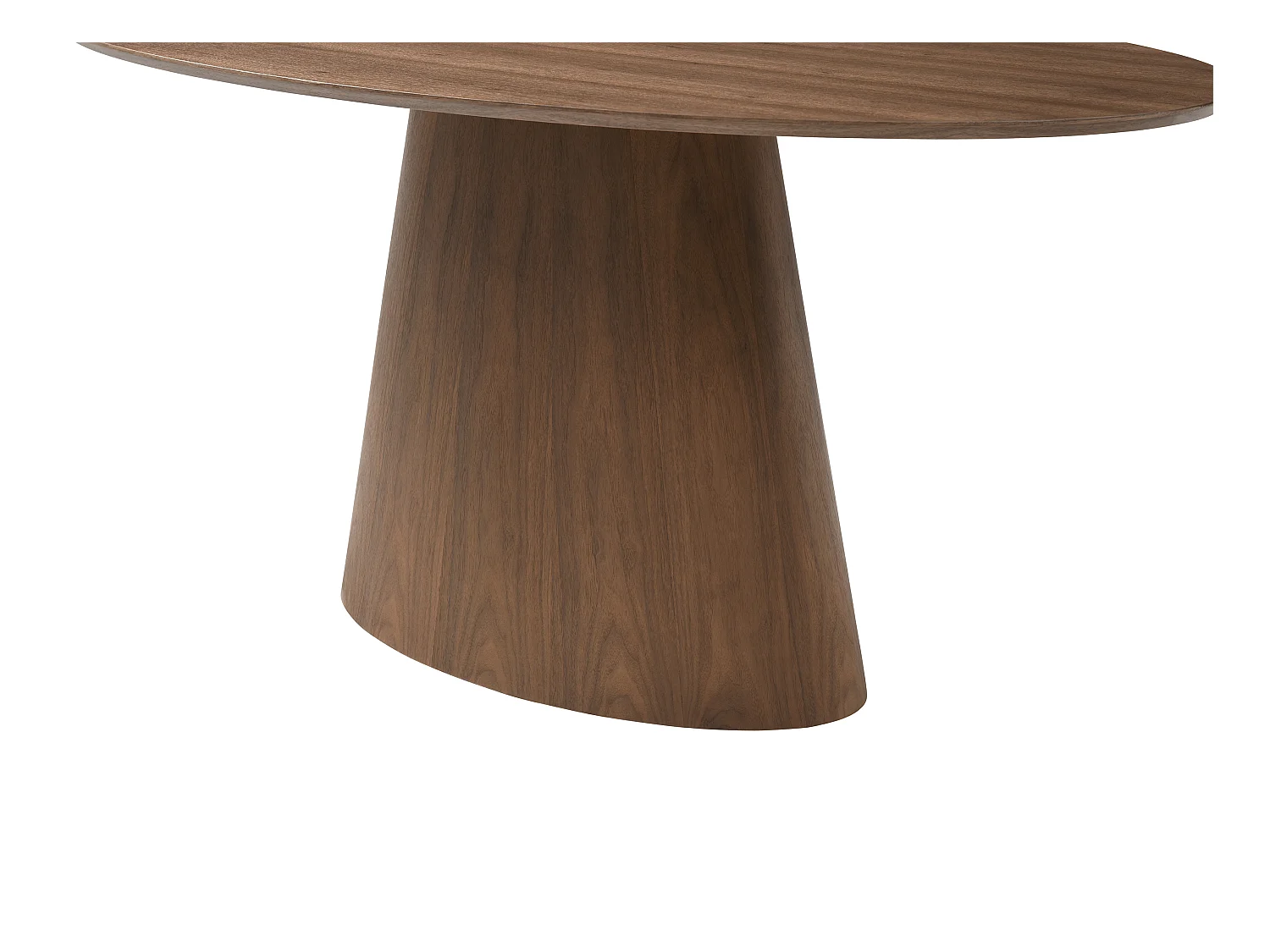 Mesa de comedor 6 personas chapado nogal - Natural oscuro - ANTELADA