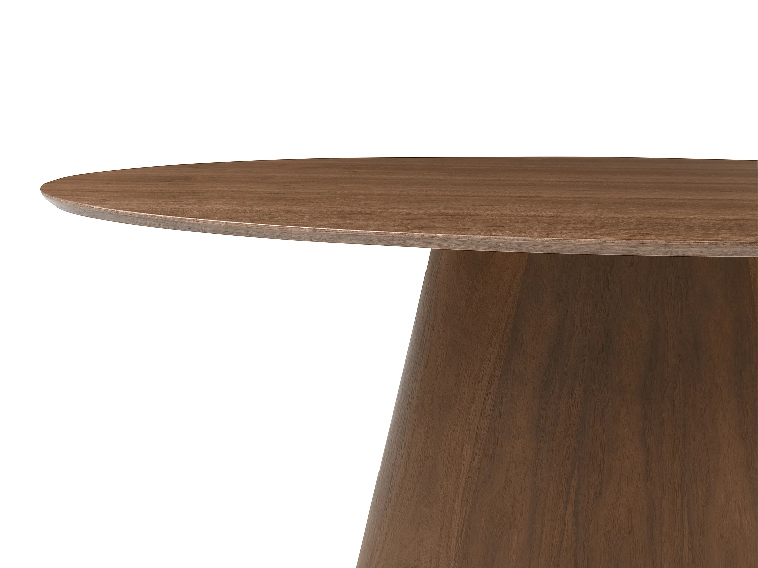 Mesa de comedor 6 personas chapado nogal - Natural oscuro - ANTELADA