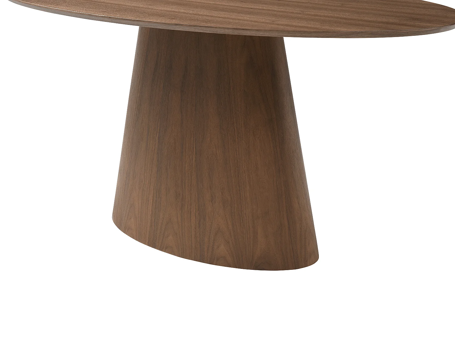 Table à manger 6 personnes placage noyer - Naturel foncé - ANTELADA