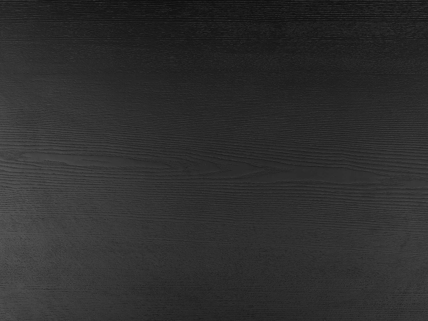 Table à manger ronde 4 personnes placage frêne - Noir - ANTALIZA