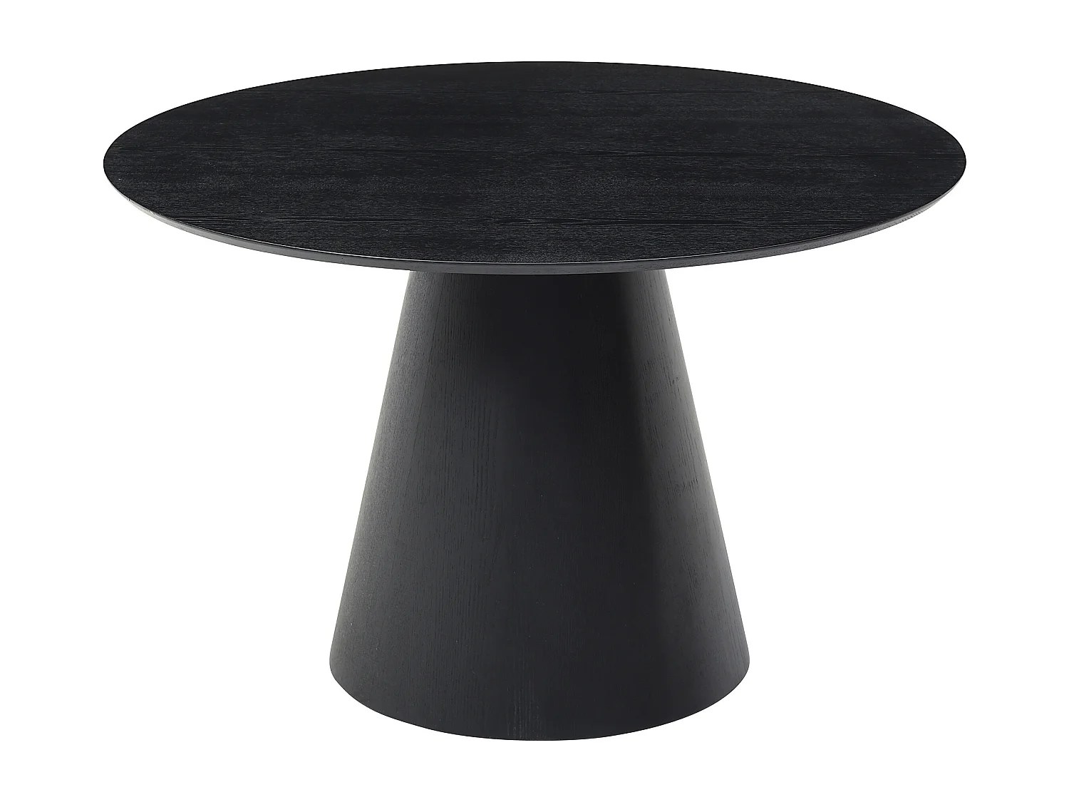 Mesa de jantar redonda 4 lugares folha de carvalho preto - ANTALIZA