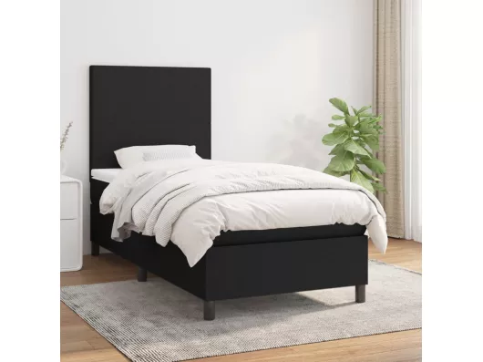 Kauf Unique Boxspringbett mit Matratze Schwarz 90x200 cm Stoff