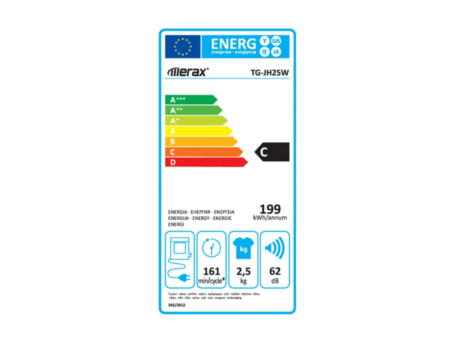 Mini secadora de pared, 2,5 kg, funcionamiento sencillo, temporizador de 200 minutos