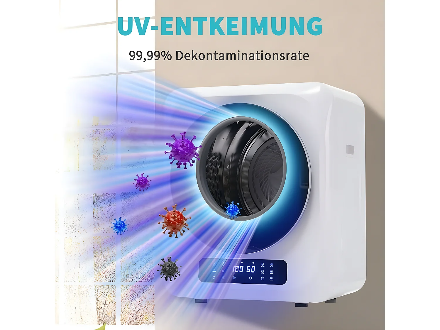 Secadora de roupas compacta - 2,5 kg (até 4 kg)