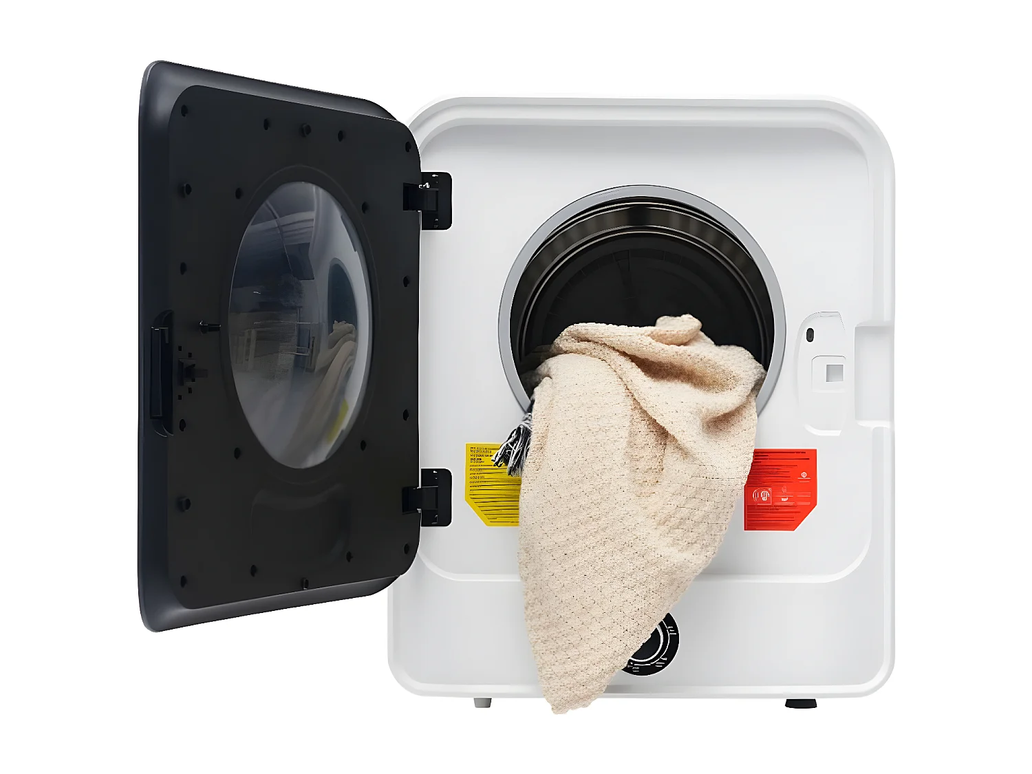 Secadora con ventilación de 3 kg, hasta 4,5 kg, 830 W, calentamiento PTC, 5 programas, protección contra sobrecalentamiento, montaje en pared