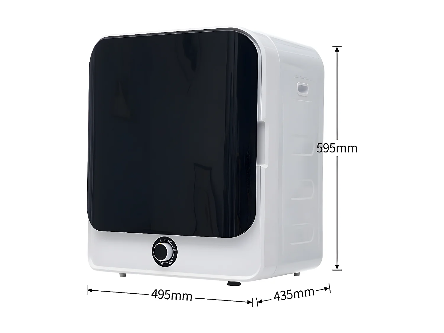 Secadora con ventilación de 3 kg, hasta 4,5 kg, 830 W, calentamiento PTC, 5 programas, protección contra sobrecalentamiento, montaje en pared