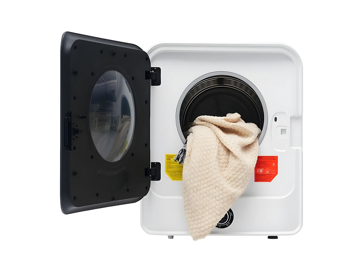 Asciugatrice ventilata 3 kg, fino a 4,5 kg, 830 W, riscaldamento PTC, 5 programmi, protezione contro il surriscaldamento, montaggio a parete
