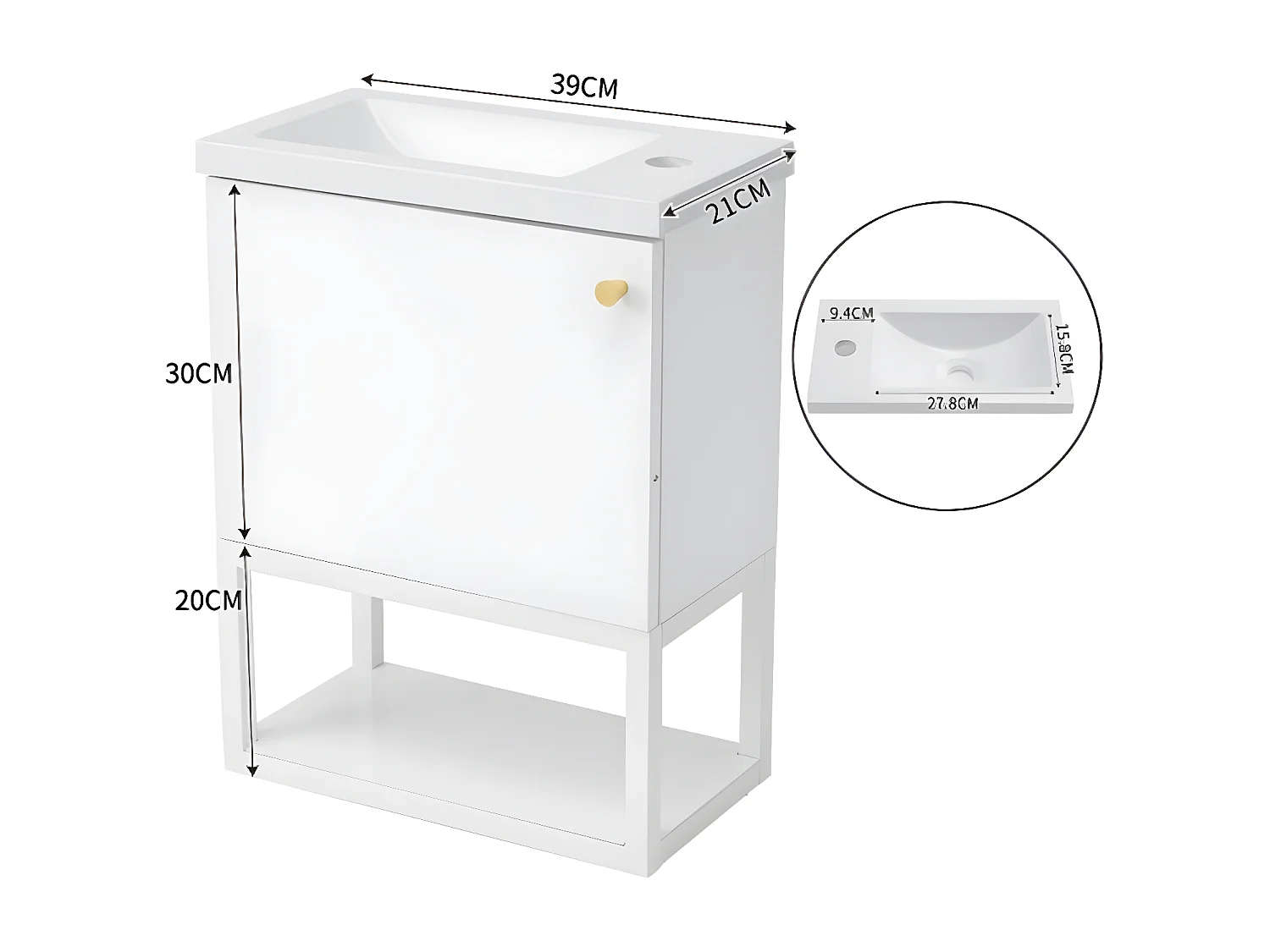 Le lavabo avec meuble est un choix parfait pour votre petite salle de bain