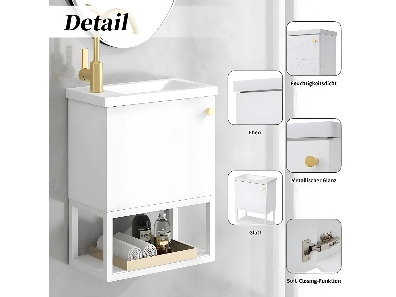 Le lavabo avec meuble est un choix parfait pour votre petite salle de bain