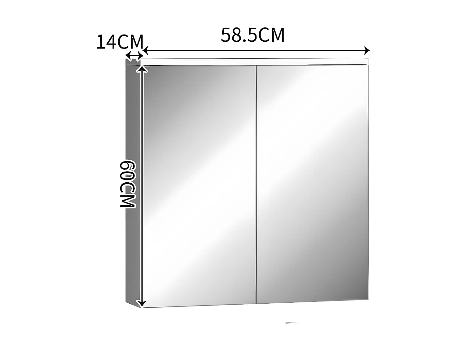 Le lavabo - Meuble de salle de bains avec étagères - 60 cm de largeu