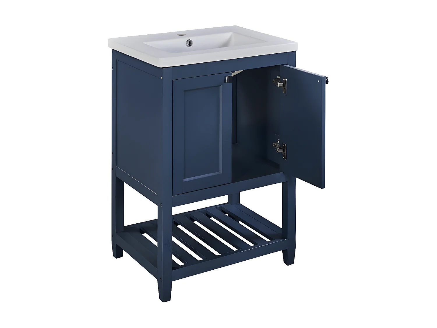 Le lavabo meuble de salle de bain lavabo simple, 60 cm, lavabo en céramique, bleu