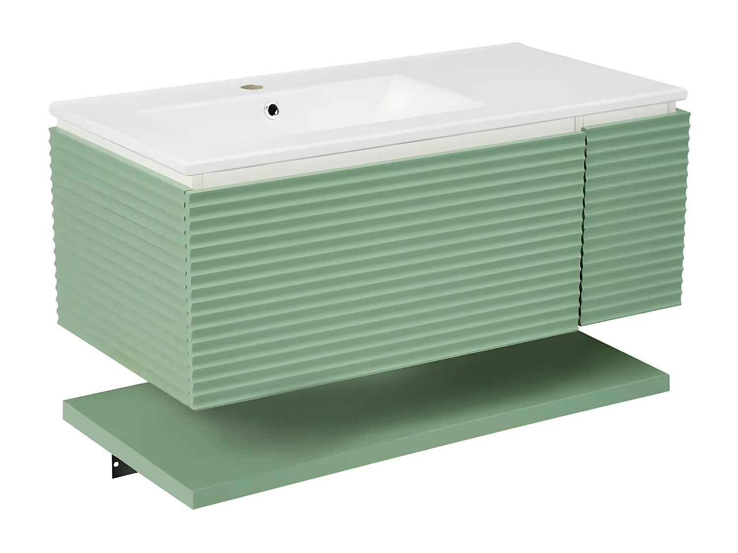 Lavabo de 90 cm avec 1 tiroir, Meuble de salle de bain
