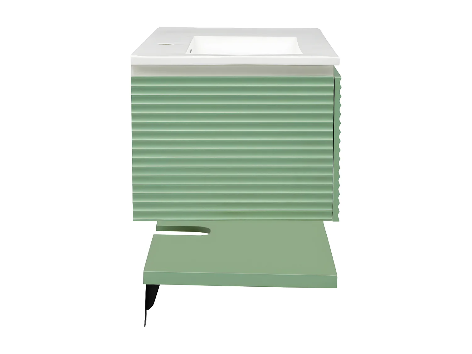 Lavabo de 90 cm avec 1 tiroir, Meuble de salle de bain