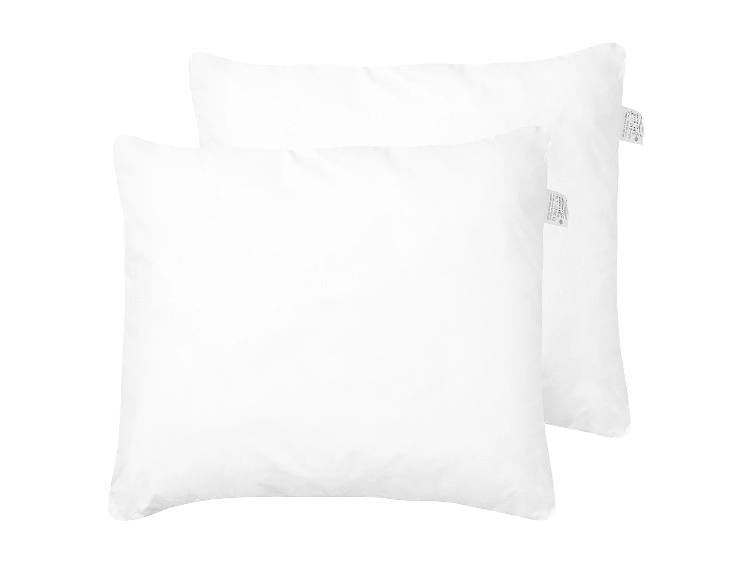 Lot de 2 oreillers ERRIGAL Haut Microfibre 80 x 80 cm Blanc