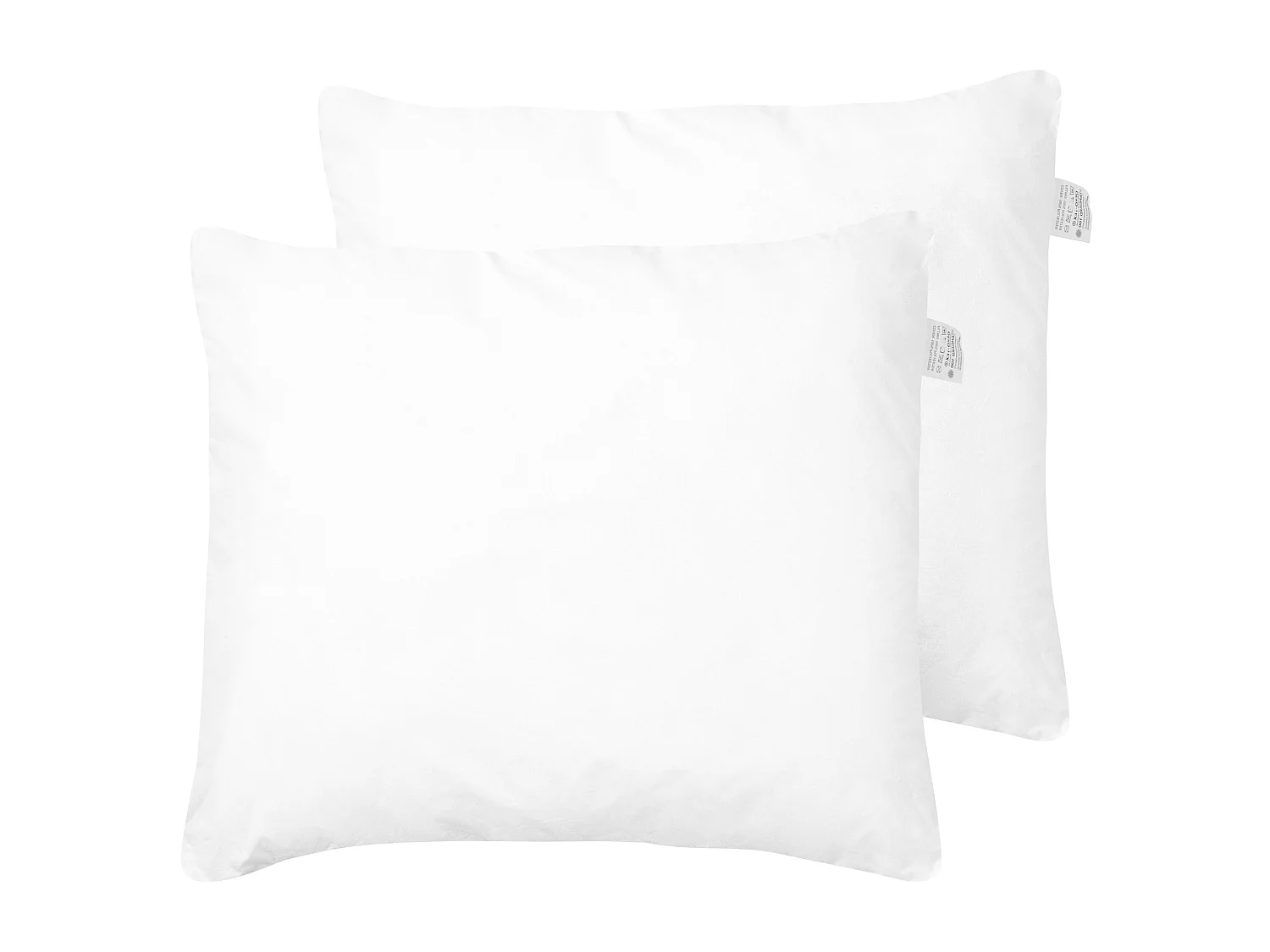 Kissen 2er Set ERRIGAL Hoch Mikrofaser 80 x 80 cm Weiss
