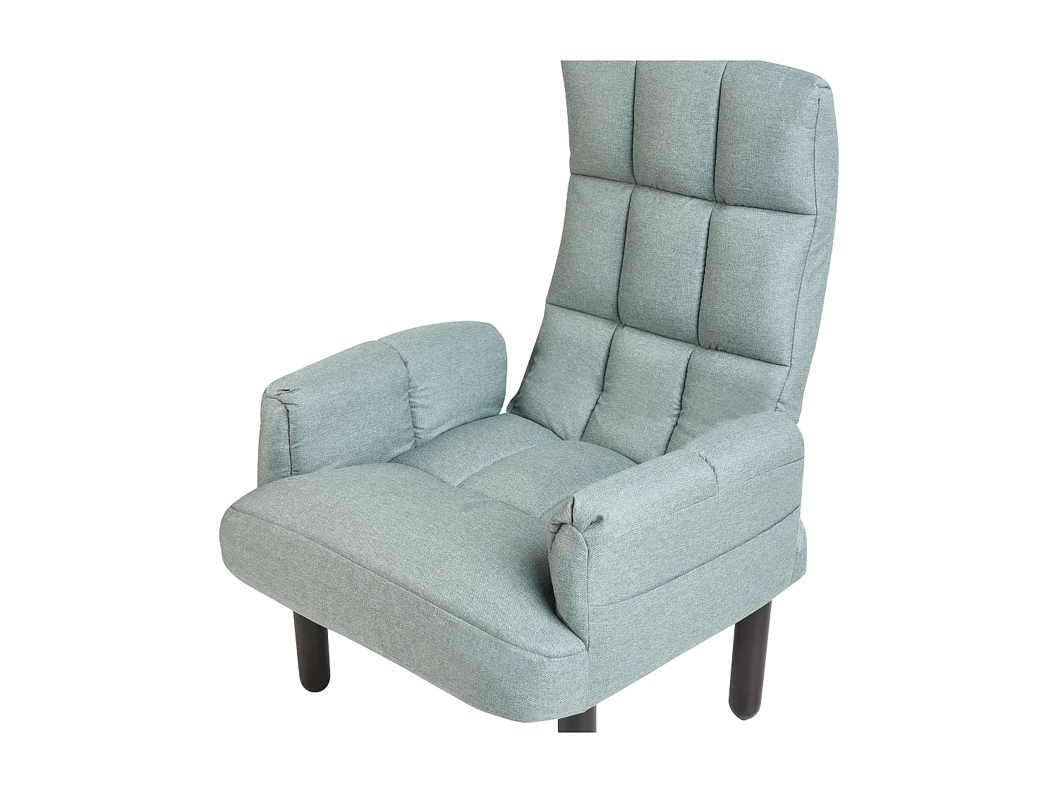 Sillón reclinable OLAND con reposapiés Lino sintético Verde menta