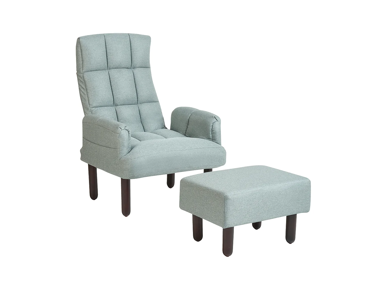 Fauteuil inclinable OLAND Lin synthétique Vert menthe