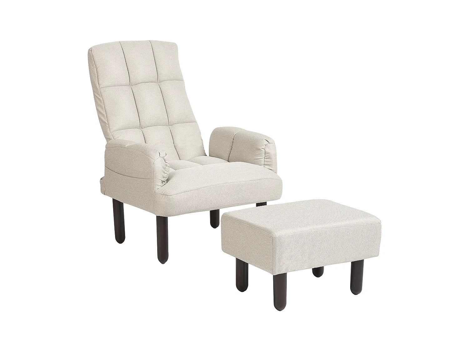 Fauteuil inclinable OLAND Lin synthétique Beige clair
