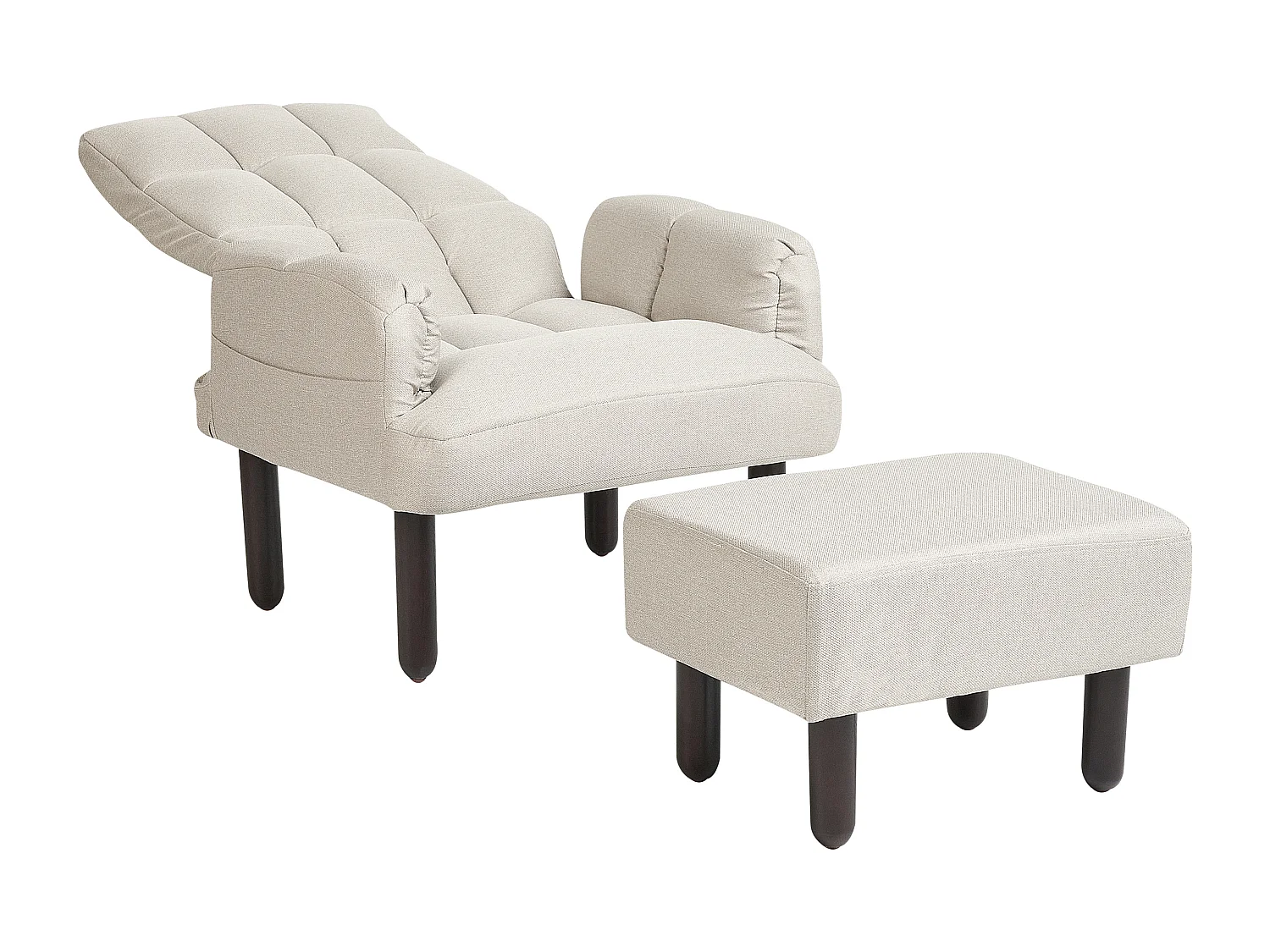 Fauteuil inclinable OLAND Lin synthétique Beige clair