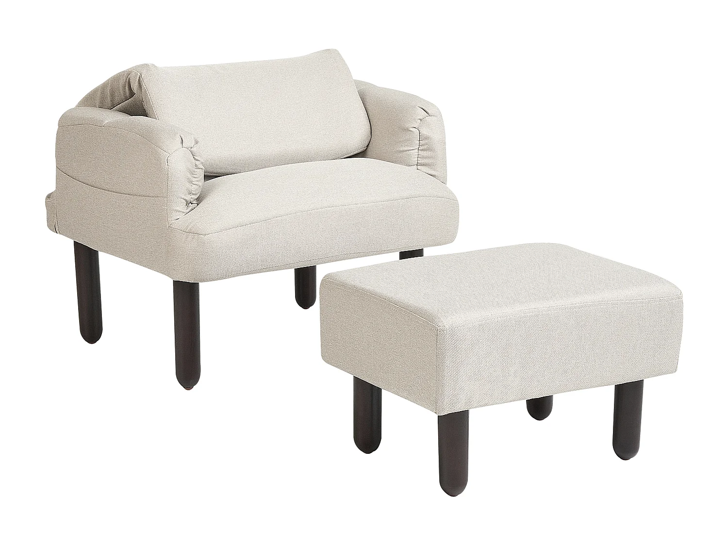 Fauteuil inclinable OLAND Lin synthétique Beige clair