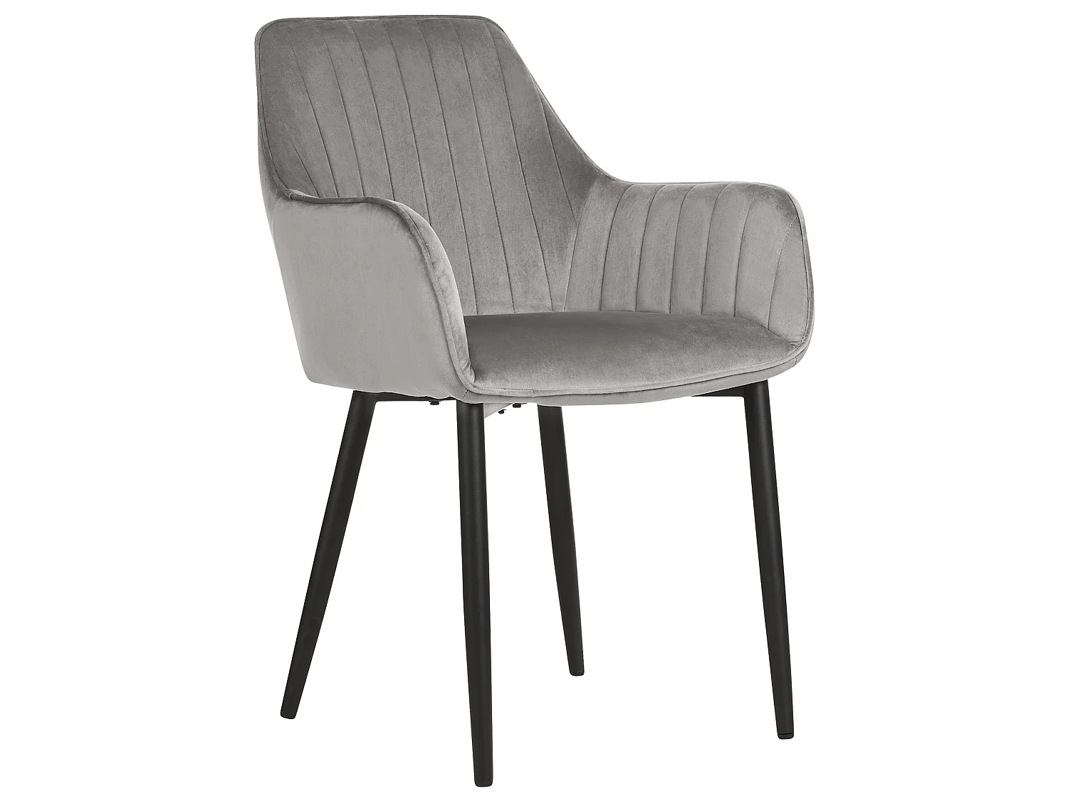 Set di 2 sedie da pranzo WELLSTON Velluto Grigio scuro
