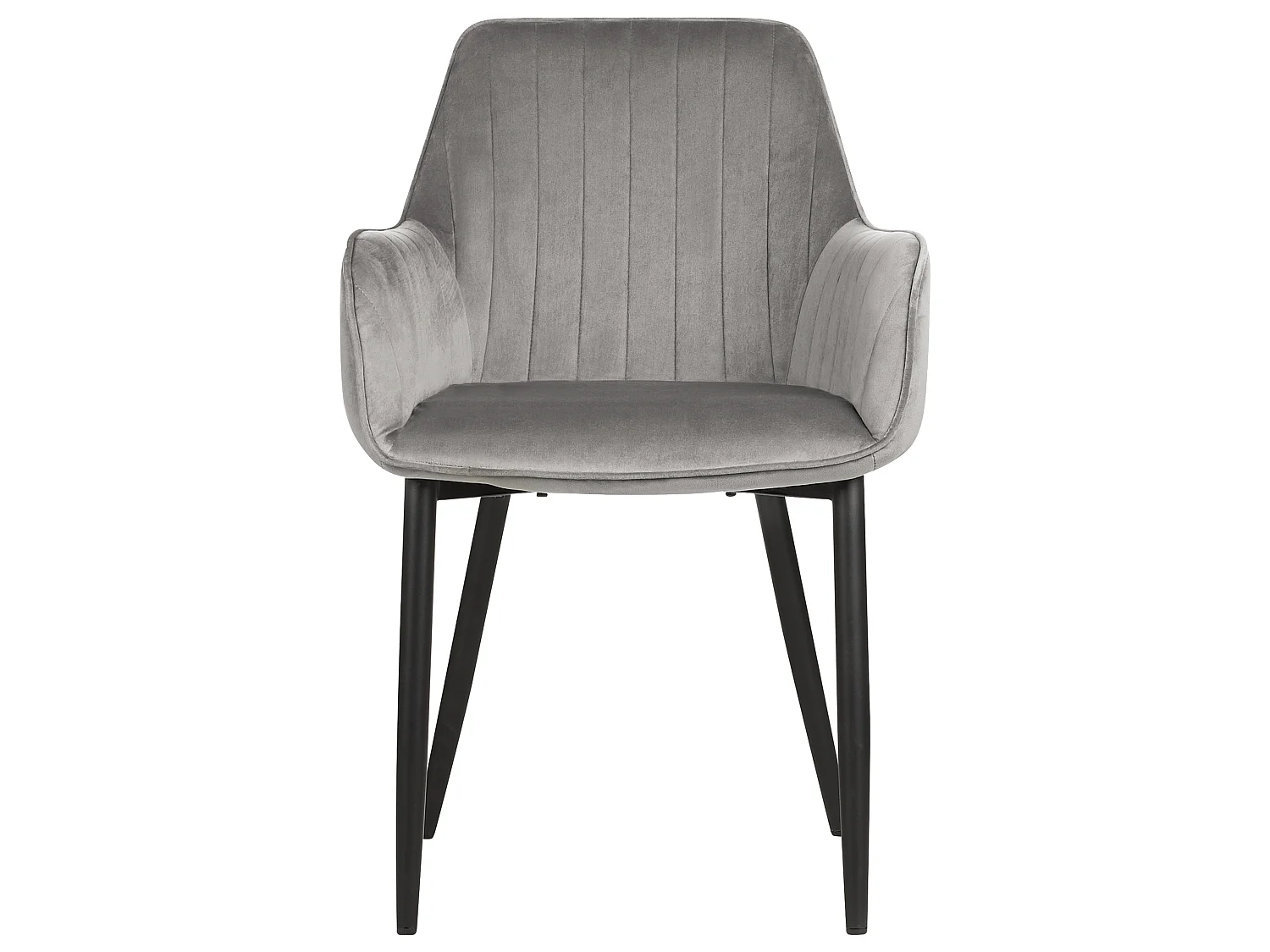Set di 2 sedie da pranzo WELLSTON Velluto Grigio scuro
