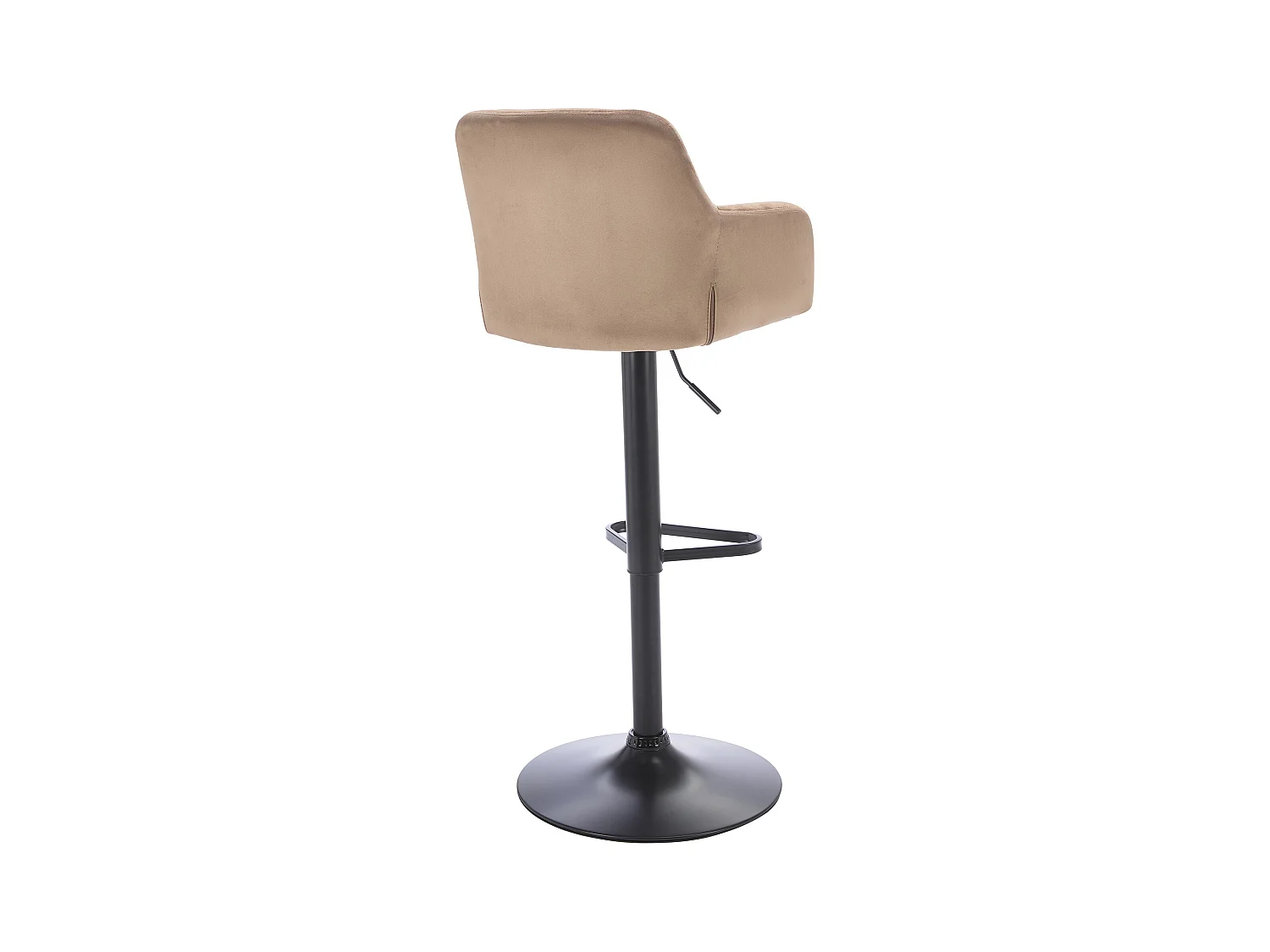 Conjunto de 2 taburetes de bar de terciopelo y metal negro - Altura ajustable - Beige - PEGA de Pascal MORABITO