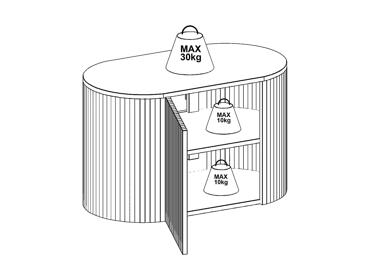 Meuble de salle de bain suspendu en teck avec vasque ronde - 90 cm - TOWARI