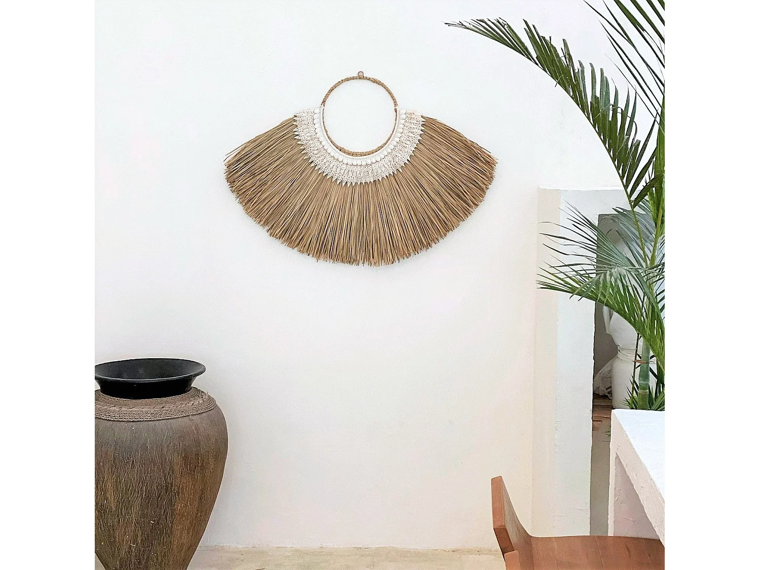Decoración de pared natural boho étnico 110x45cm