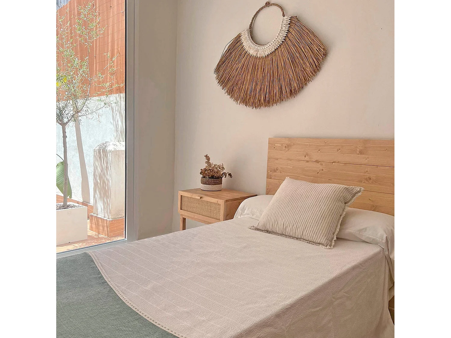 Decoración de pared natural boho étnico 110x45cm