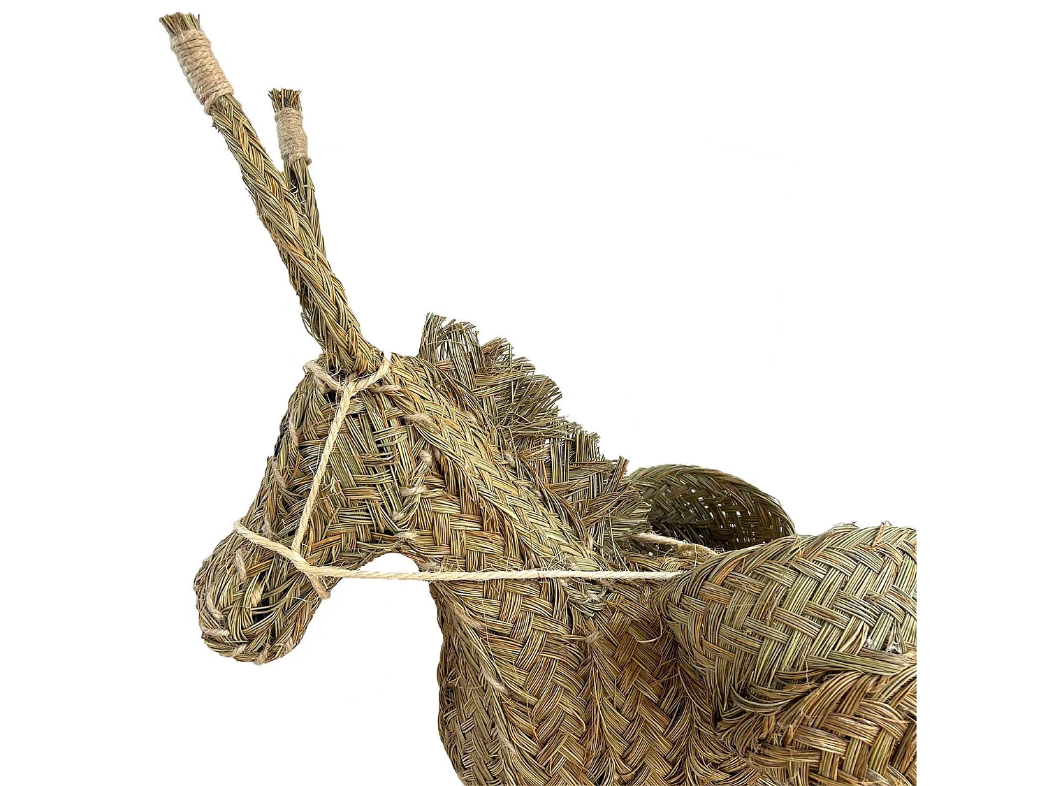 Burrito decorativo in erba sparto 50x70x35cm