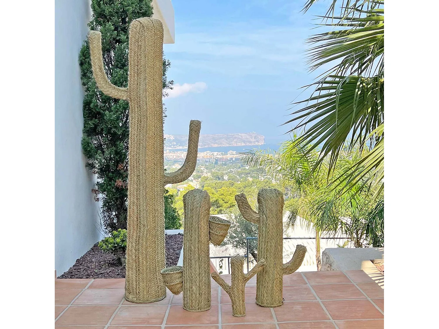 Cactus decorativo di sparto 145 cm