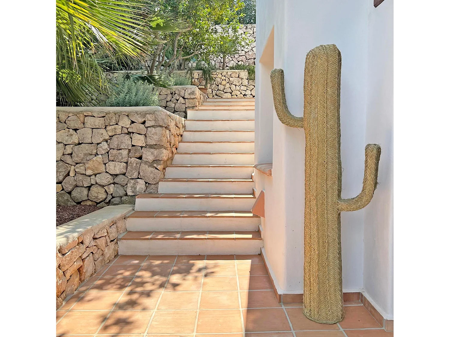 Cactus decorativo di sparto 145 cm