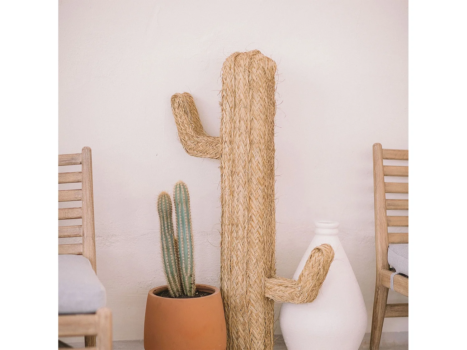 Cactus decorativo di sparto 145 cm