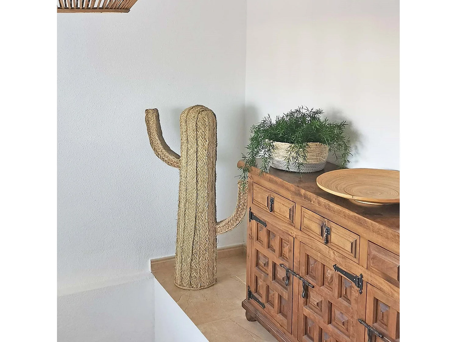 Cactus decorativo di sparto 145 cm