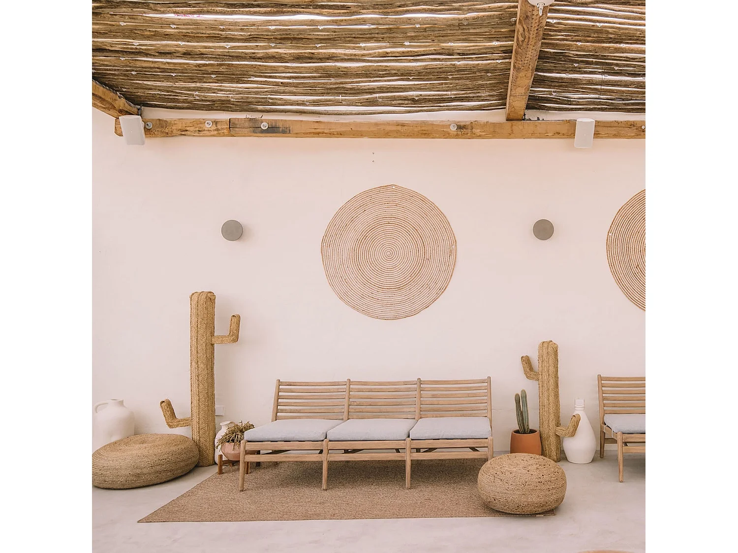 Cactus decorativo di sparto 145 cm