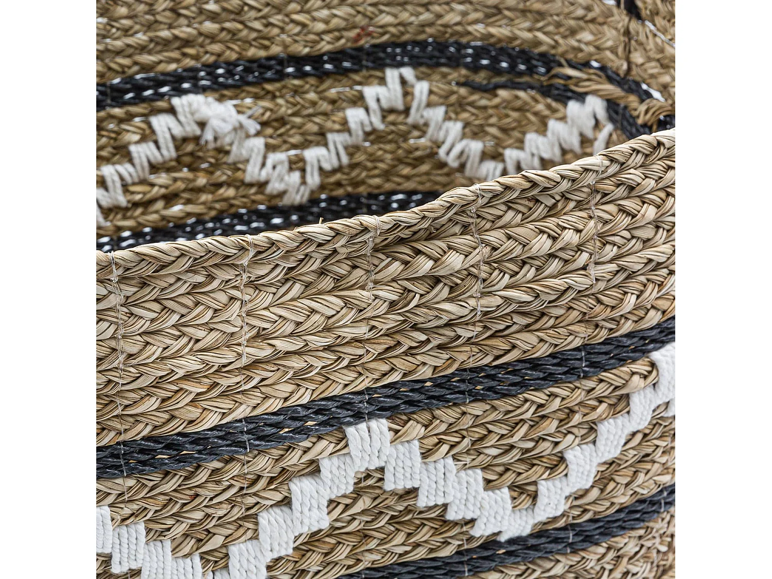 Cesta rectangular de fibra natural 46 x 30 cm