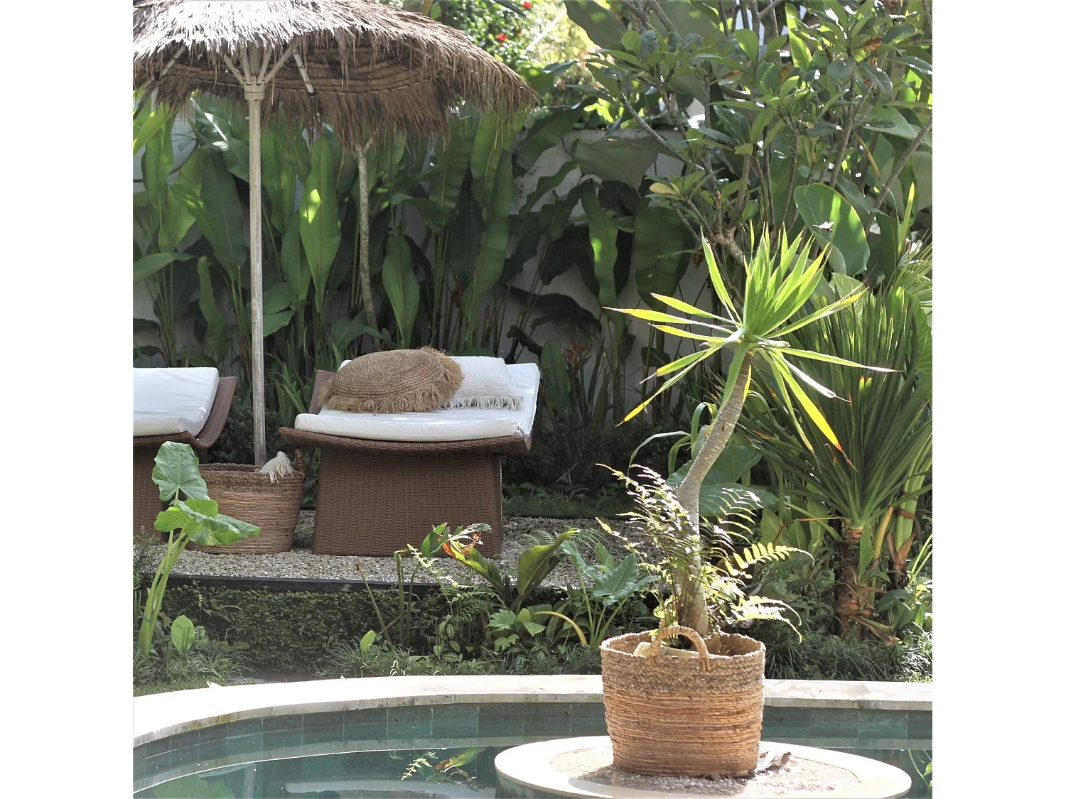 Cesto em fibra natural D. 50 cm