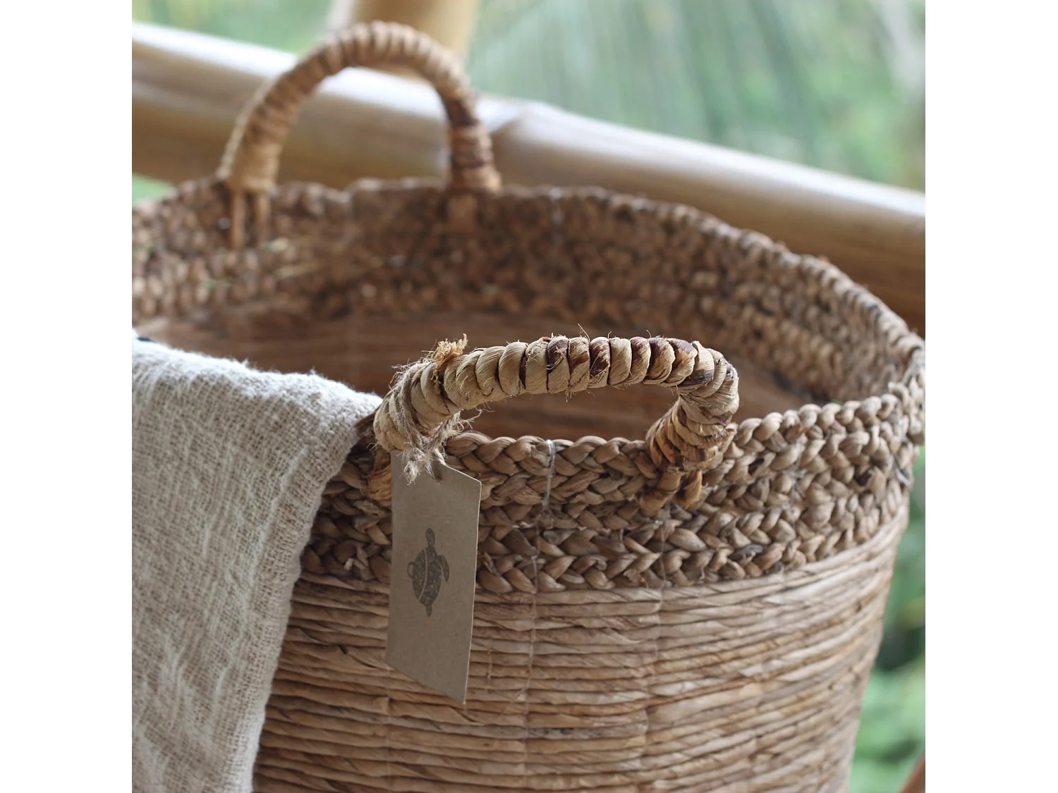 Cesto em fibra natural D. 50 cm